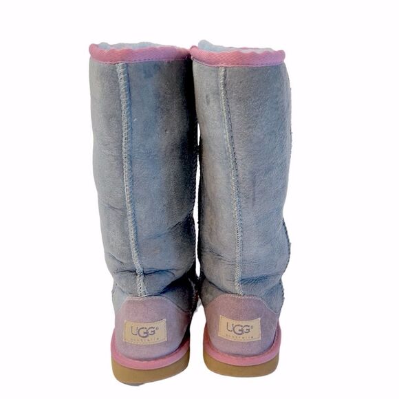 UGG Classic II Tall Patchwork Pastel Boots Size Kids 3 - Picture 6 of 9